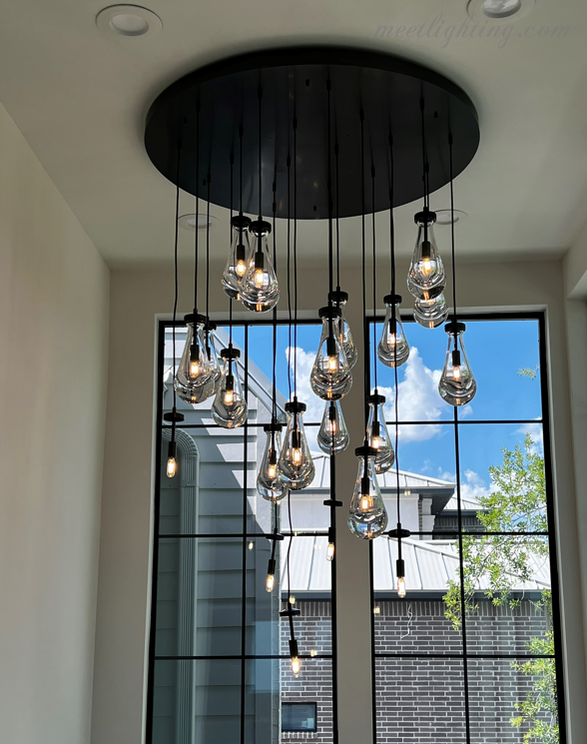 Modern Luxury Raindrop Round Chandelier-MEET LIGHTING