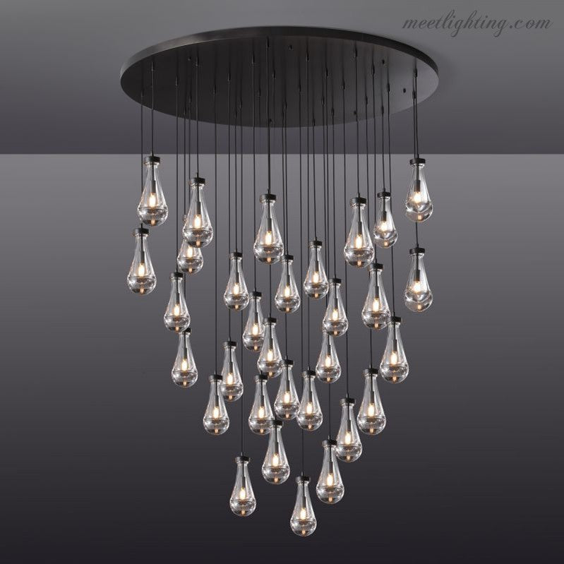 Modern Luxury Raindrop Round Chandelier-MEET LIGHTING
