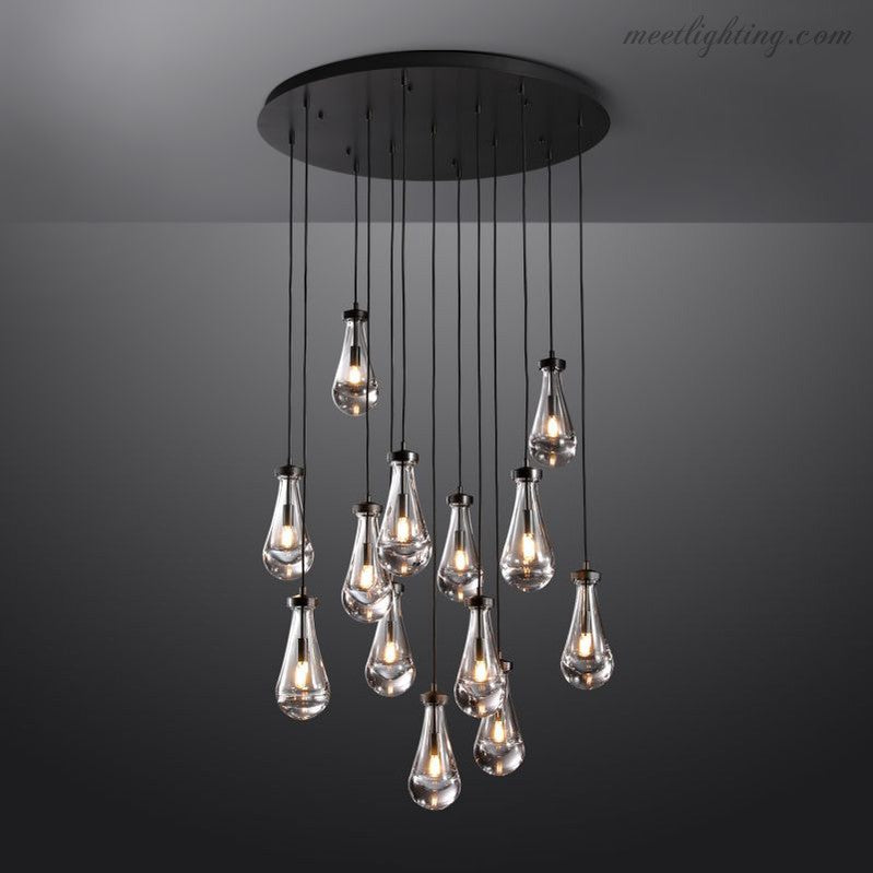 Modern Luxury Raindrop Round Chandelier-MEET LIGHTING