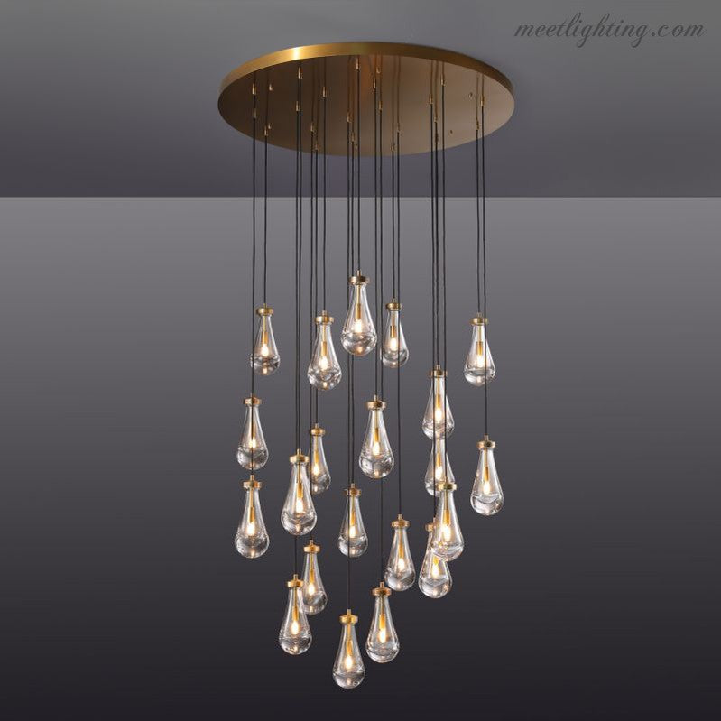 Modern Luxury Raindrop Round Chandelier-MEET LIGHTING