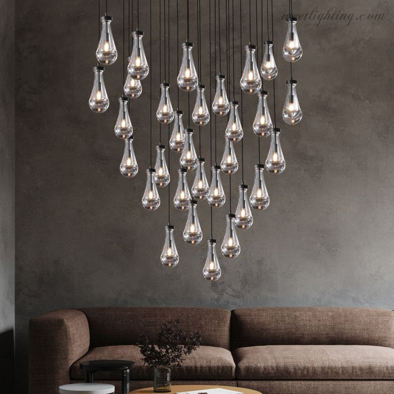 Modern Luxury Raindrop Round Chandelier-MEET LIGHTING