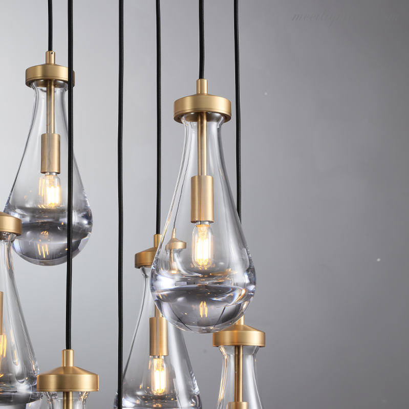 Modern Luxury Raindrop Round Chandelier-MEET LIGHTING