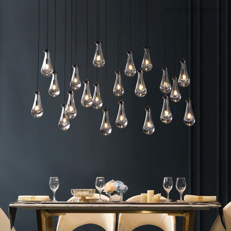 Modern Raindrop Rectangle Chandelier-MEET LIGHTING