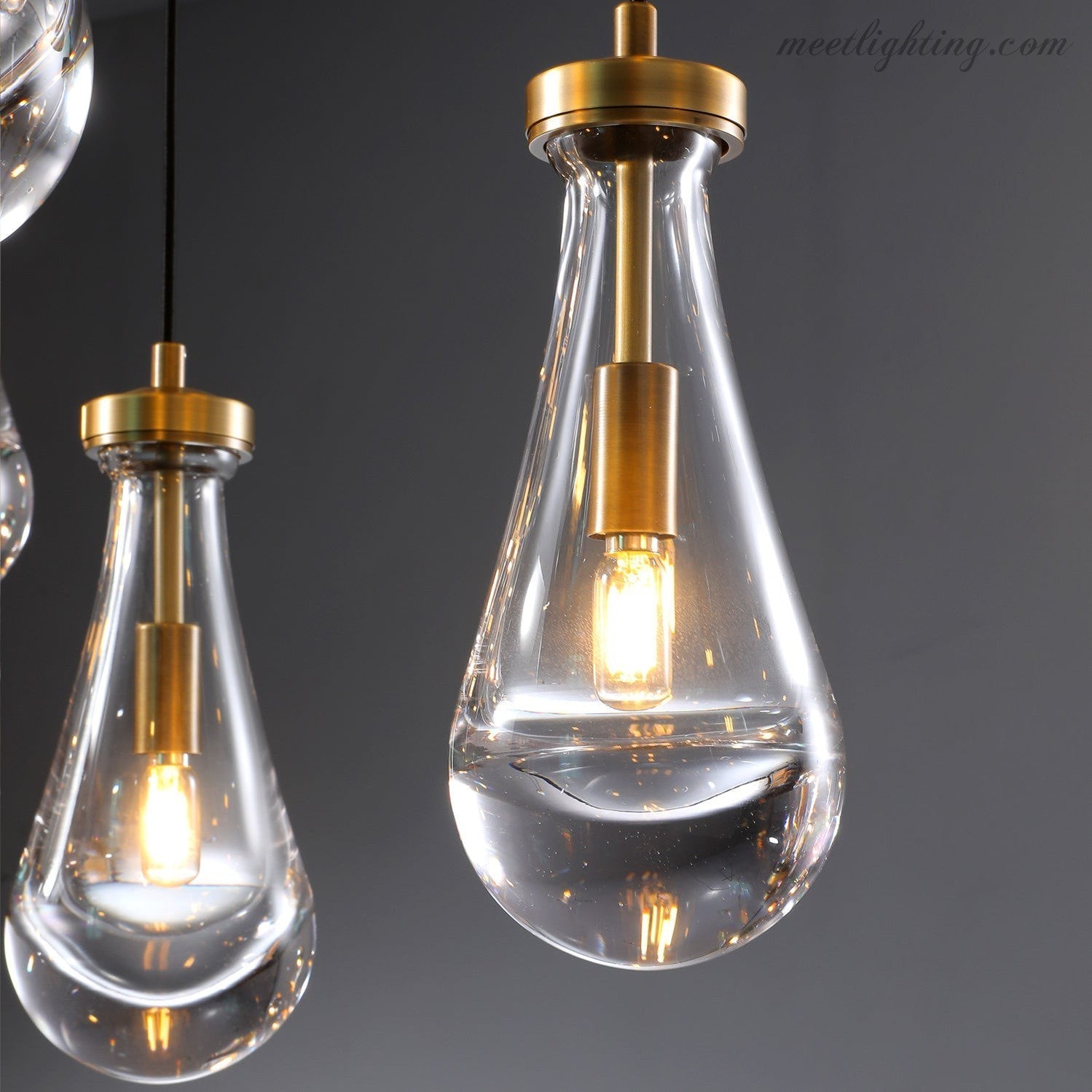 Modern Raindrop Rectangle Chandelier-MEET LIGHTING