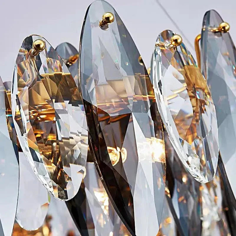 Multi-Sided Crystal Round Chandelier-MEET LIGHTING