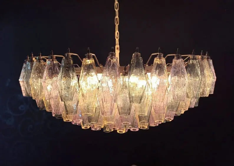 Murano Chandelier – Poliedri – 185 glass – Multi by Meetlighting