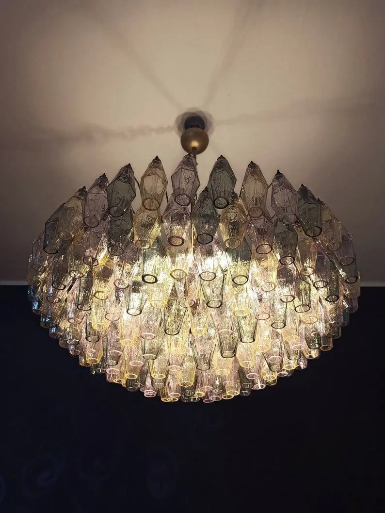 Murano Chandelier – Poliedri – 185 glass – Multi by Meetlighting