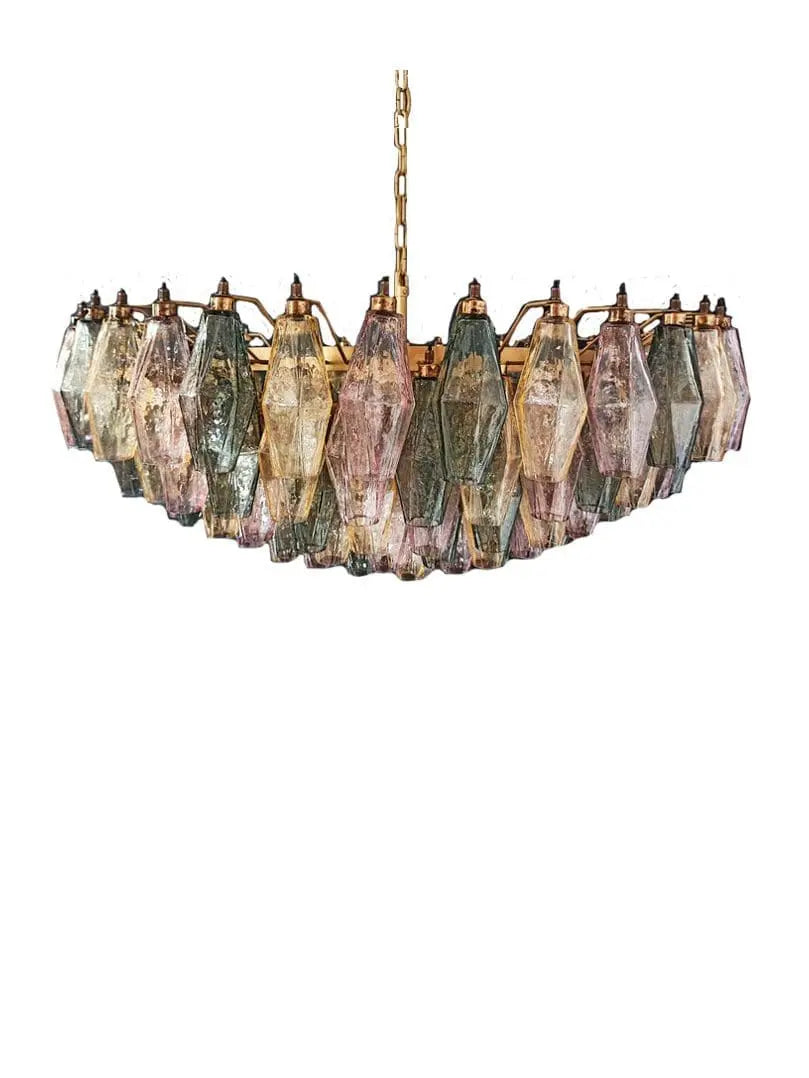 Murano Chandelier – Poliedri – 185 glass – Multi by Meetlighting