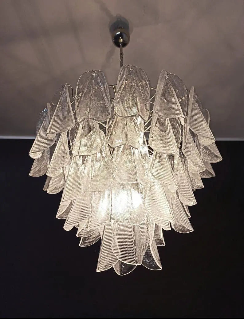 Murano Chandelier – 23 Rondini – Granigliar – Transparent by Meetlighting