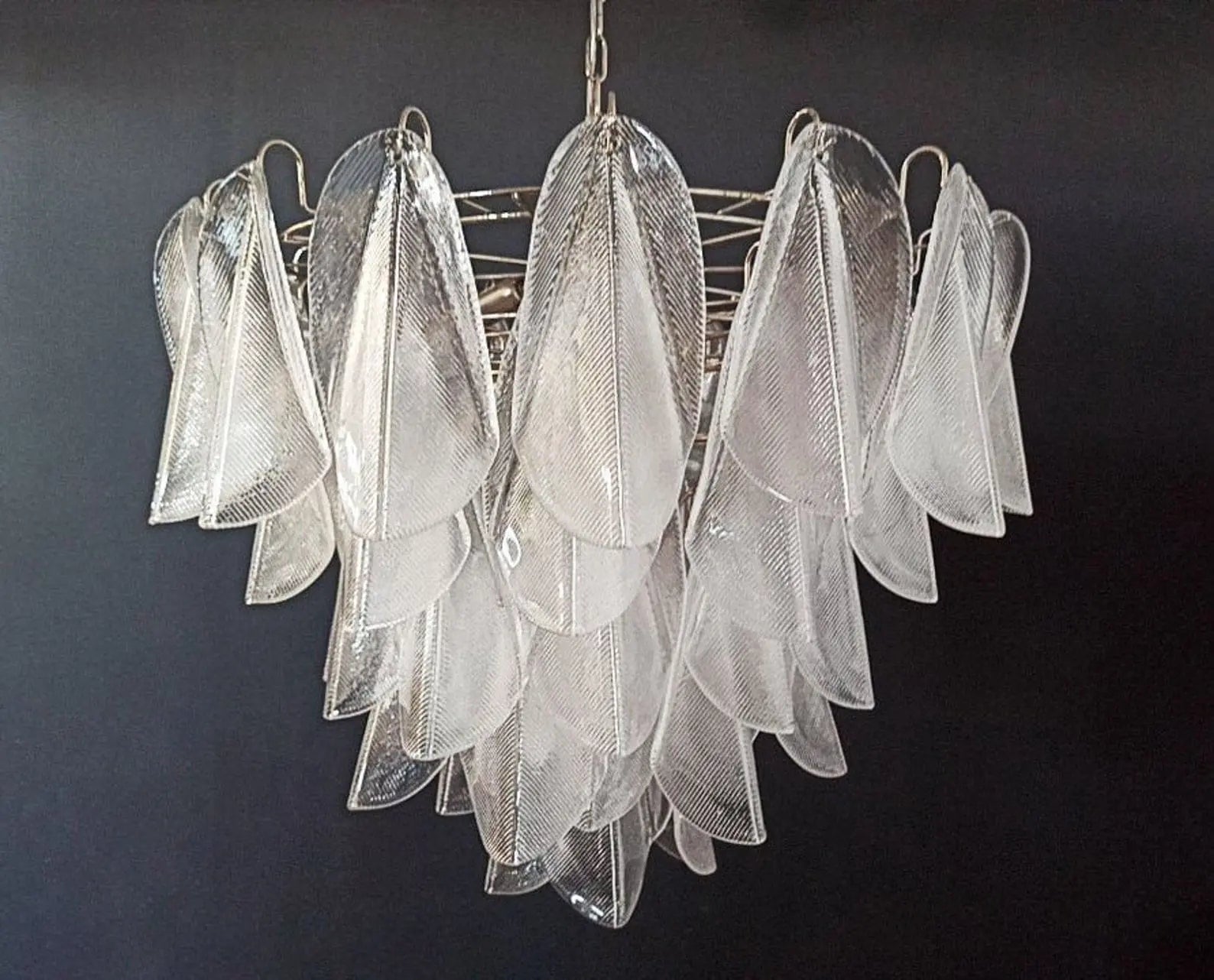 Murano Chandelier – 23 Rondini – Granigliar – Transparent by Meetlighting