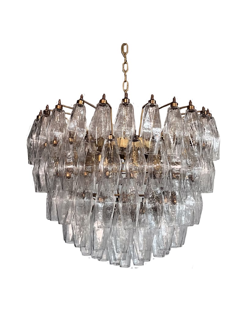 Murano Chandelier – Poliedri – 111 glass – Transparent by Meetlighting