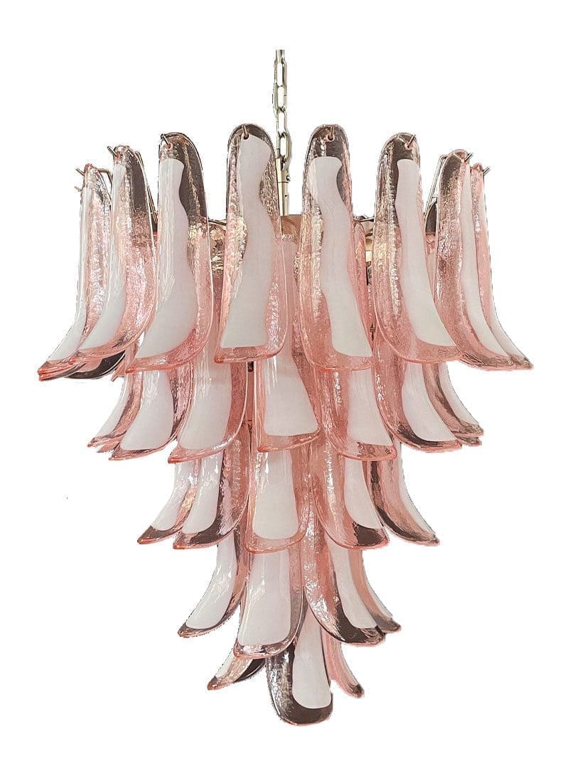 Murano Chandelier – 52 petals – Pink
