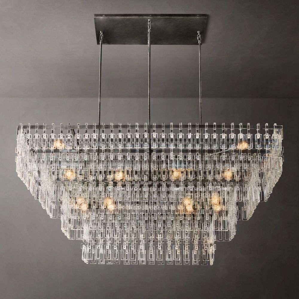 Marignan Rectangle Chandelier-MEET LIGHTING