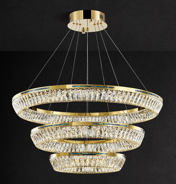 Light Luxury Creative Multi-layer Shell Crystal Art Chandelier for Living/Dining Room-MEET LIGHTING
