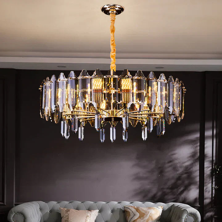 Modern Elegant Transparent Crystal Gold Chandelier Suit for Dining/Living Room-MEET LIGHTING