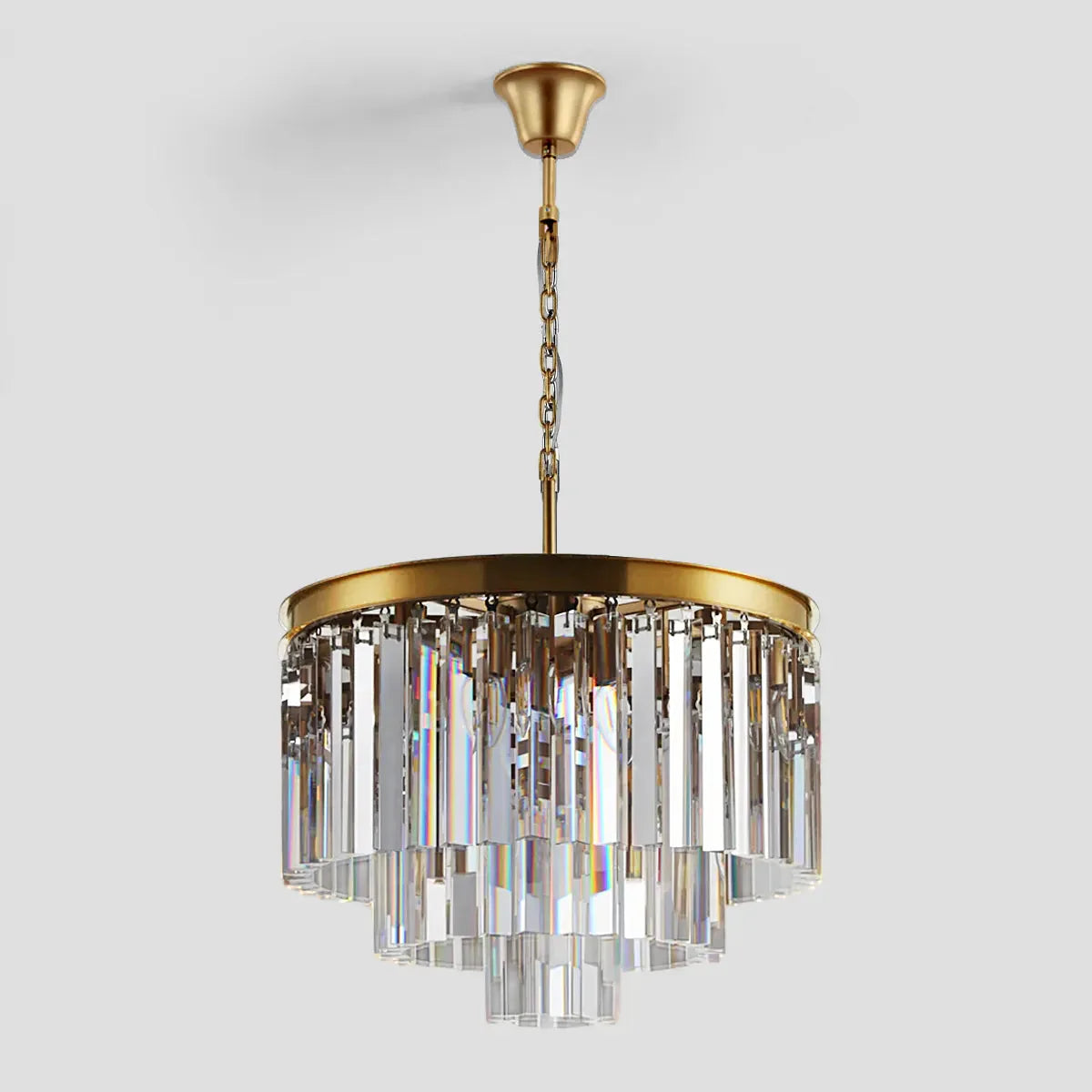 Odeom Crystal Multi-Layer Round Chandelier-MEET LIGHTING