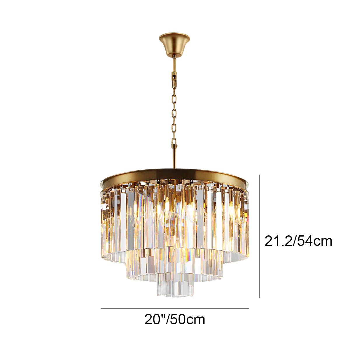Odeom Crystal Multi-Layer Round Chandelier-MEET LIGHTING