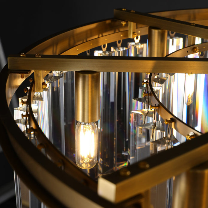 Odeom Crystal Round Chandelier 32"-MEET LIGHTING