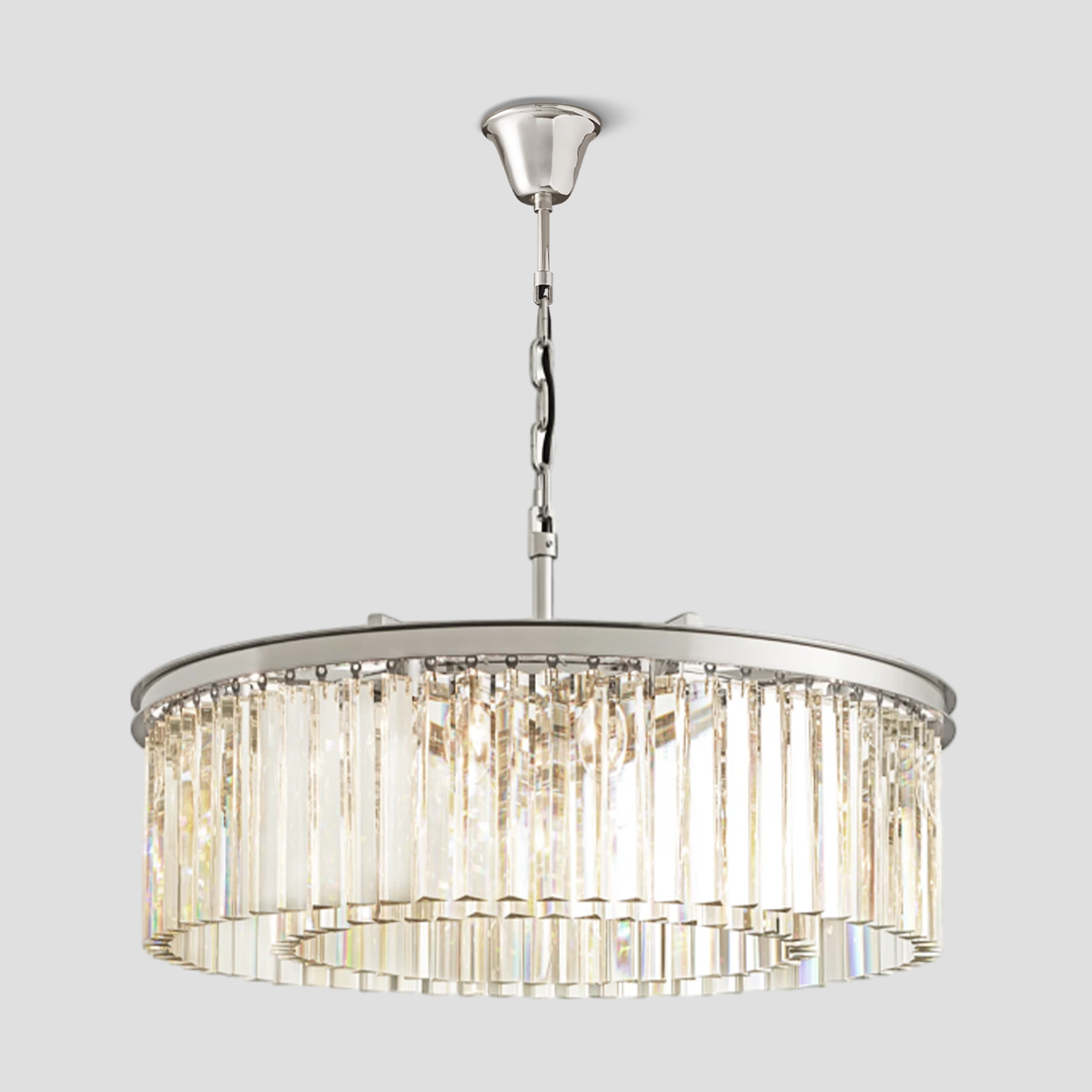 Odeom Crystal Round Chandelier 32"-MEET LIGHTING