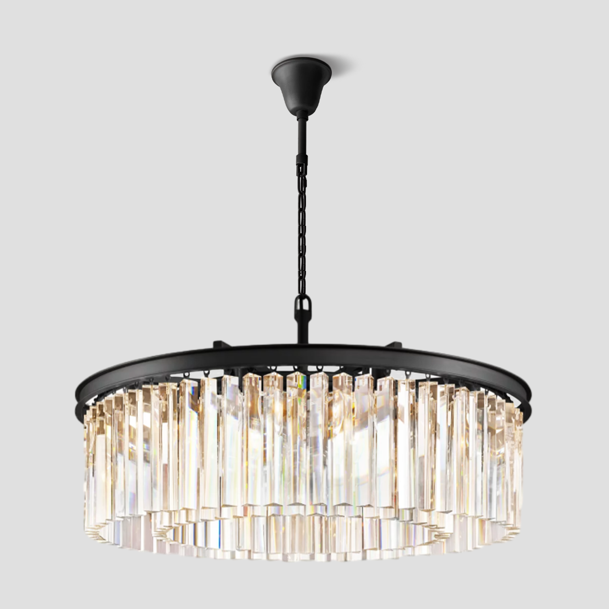 Odeom Crystal Round Chandelier 32"-MEET LIGHTING