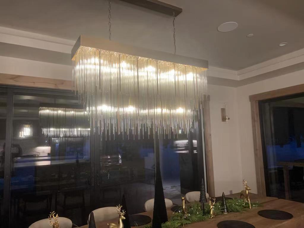 Casocada Rectangular Chandelier 54"