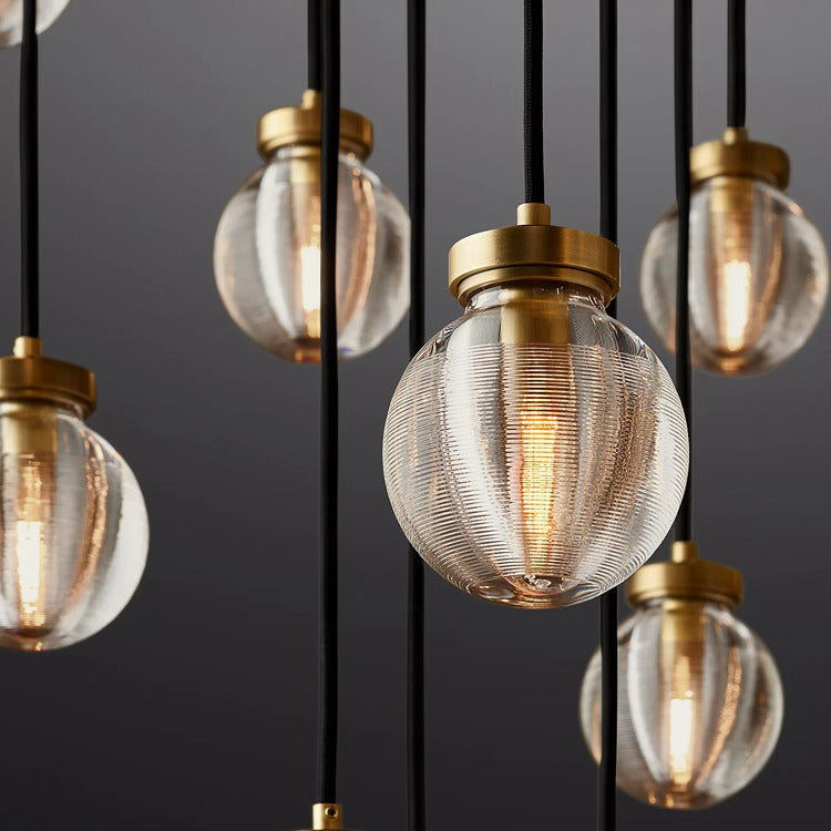 Pearl Round Chandelier-MEET LIGHTING