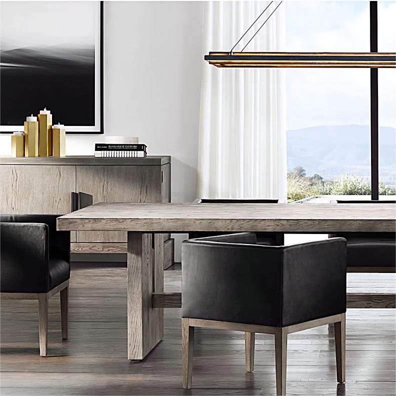 Perez Black Rectangular Chandelier 48"-MEET LIGHTING