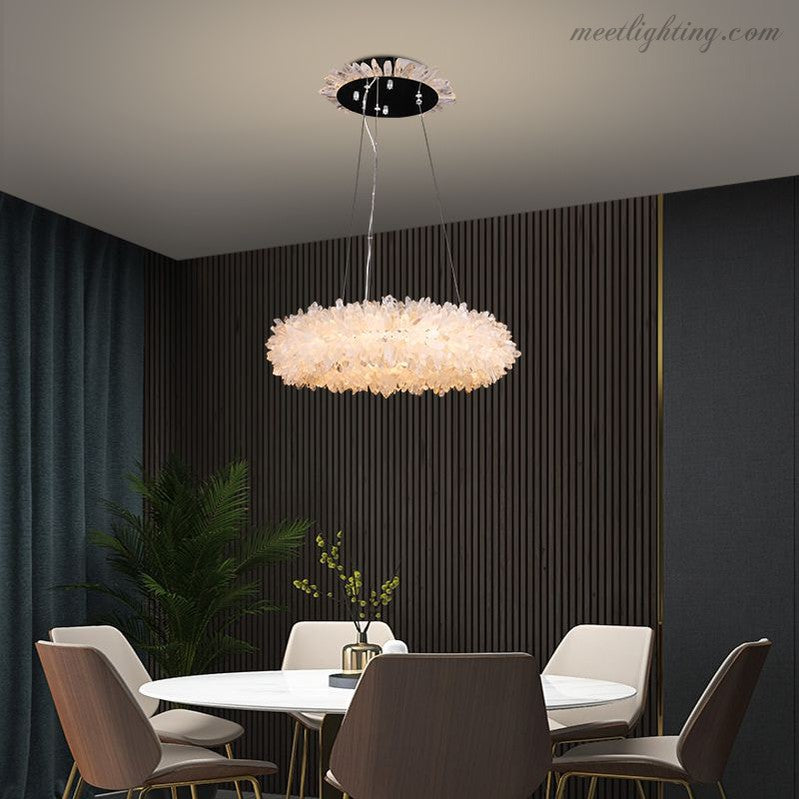 Primary Crystal Cluster Halo Modern Chandelier-MEET LIGHTING