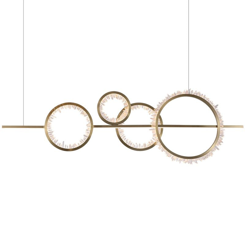 Primary Crystal Cluster Kitchen Island Chandelier-MEET LIGHTING