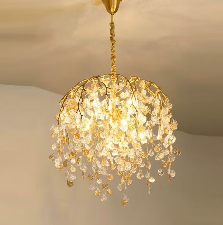 Modern Luxury Leaf Branch Glass Chandelier for Living/Dining Room/Bedroom-MEET LIGHTING