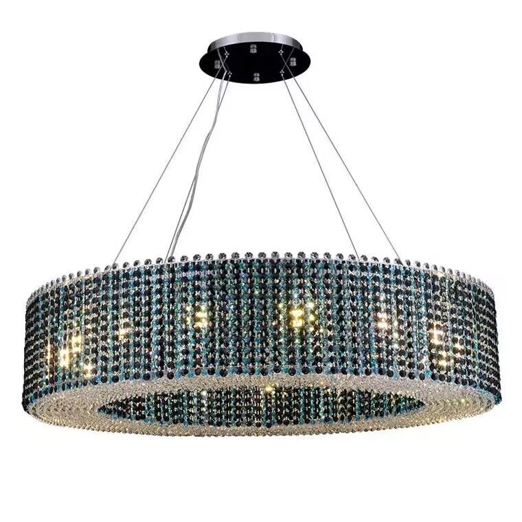 Italian Modern Light Luxury Round Crystal Chandelier Decorative Light Fixture for Living Room/Dining Room-MEET LIGHTING
