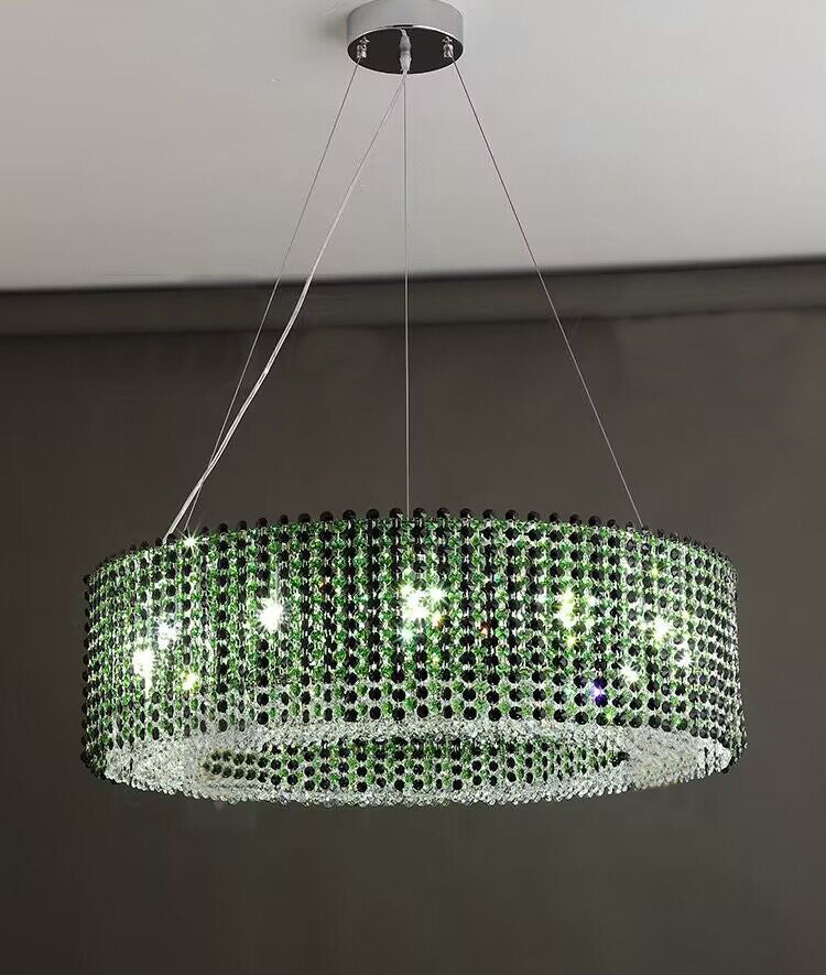 Italian Modern Light Luxury Round Crystal Chandelier Decorative Light Fixture for Living Room/Dining Room-MEET LIGHTING