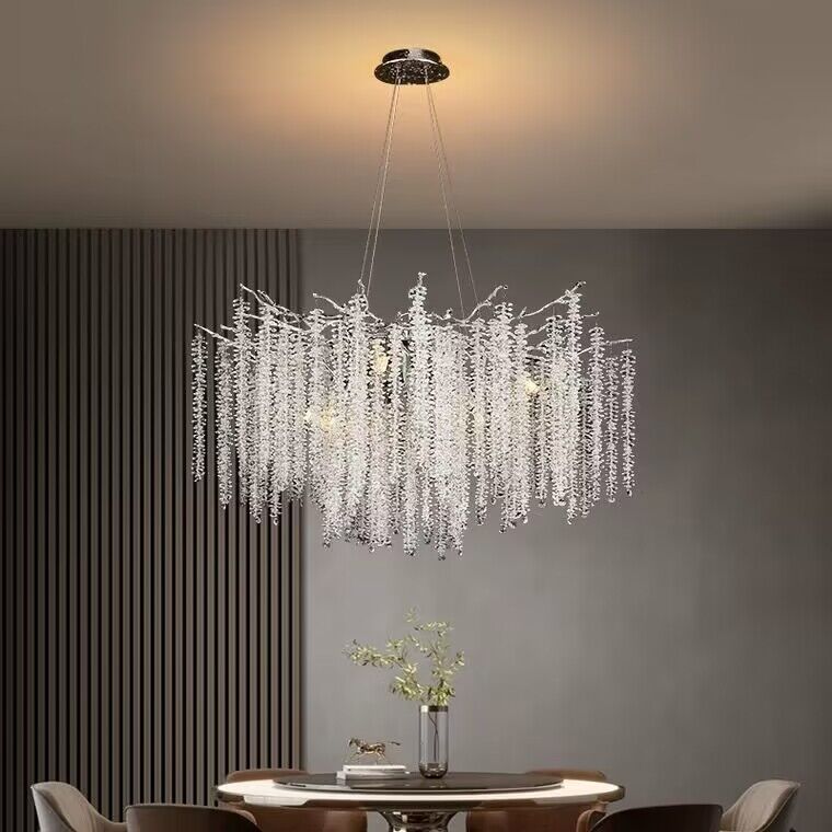 Branch Style Ceiling Light Crystal icicle Chandelier For Dining Table for Modern Home-MEET LIGHTING