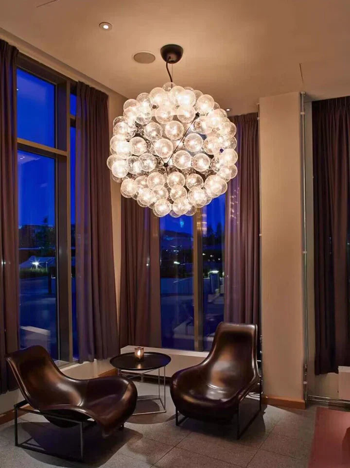 Italian Designer Creative Glass Ball Chandelier Scandinavian Dandelion Hallway/Entryway/Staircase Light Fixture-MEET LIGHTING