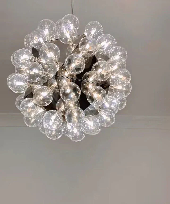 Italian Designer Creative Glass Ball Chandelier Scandinavian Dandelion Hallway/Entryway/Staircase Light Fixture-MEET LIGHTING