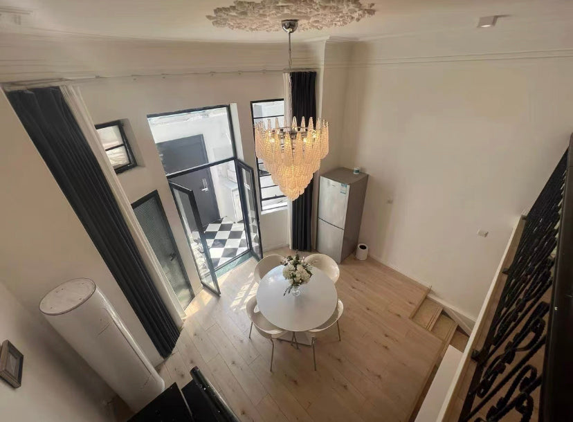 Light Luxury Multi-layered Teardrop Waterfall Chandelier for Living Room/Bedroom-MEET LIGHTING