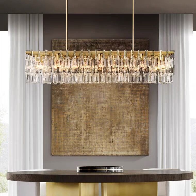 Extra Large Multi-layer Round/ Rectangle Crystal Ceiling Chandelier for Living/ Dining Room-MEET LIGHTING