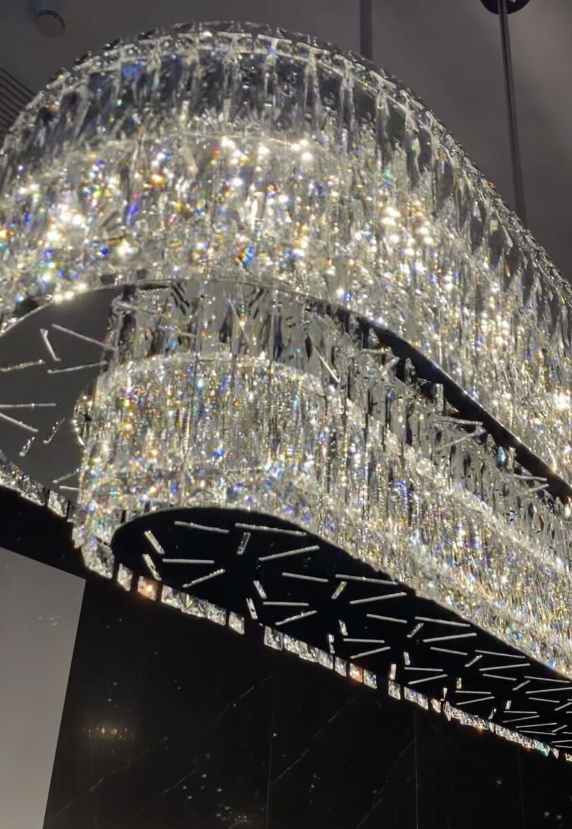 Stunning Modern Rectangle Ceiling Light Crystal Chandelier For Dining Table/Coffee Table/Living Room/Bedroom-MEET LIGHTING