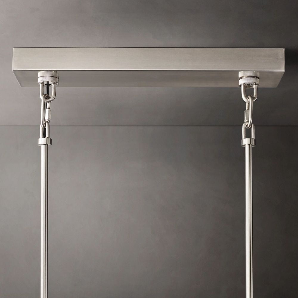 Siren Smoke Glass Rectangle Chandelier 59"