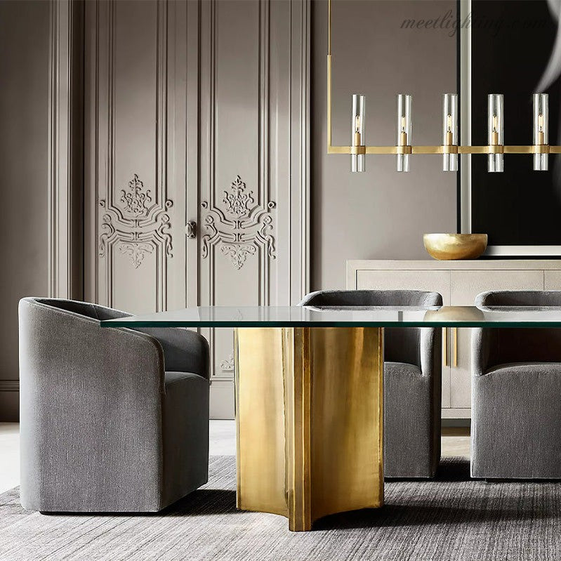 Ravelle Linear Chandelier Art Blown Glass 71"-MEET LIGHTING