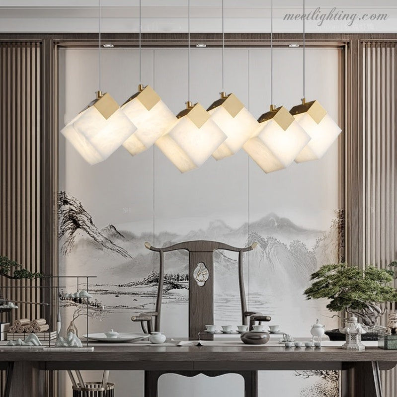 Real Alabaster Pendant Lights For Dining Room-Meet Lighting