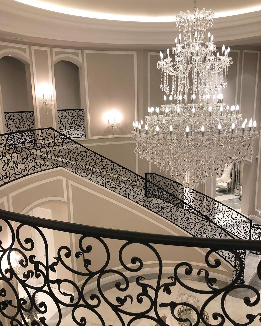 Traditional Candle Crystal Chandelier for Staircase/Foyer/Living Room/Villa-MEET LIGHTING