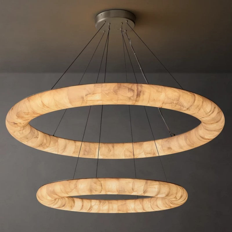 Rivage Lisse Two-Tiered Round Chandelier 61″