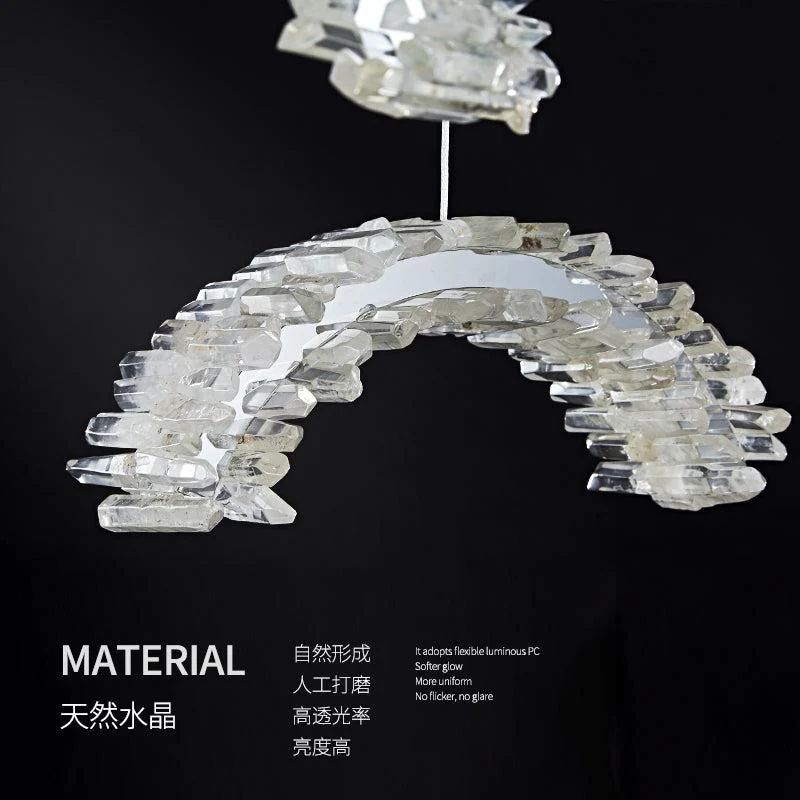 Rose Rock Crystal Chandelier Contemporary Chandelier Office-MEET LIGHTING