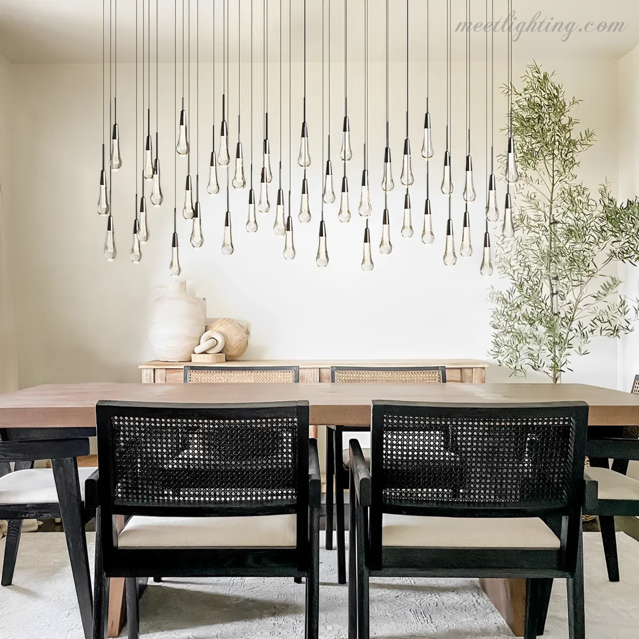 Soltaire Modern Linear Chandelier For Dining Room Kitchen-MEET LIGHTING