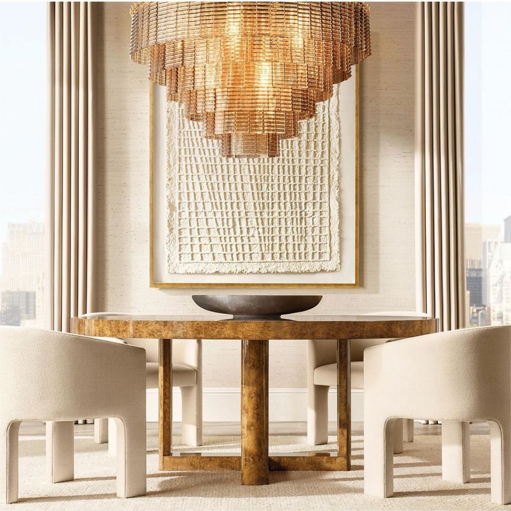 Siren Smoke Glass Round Chandelier 52"