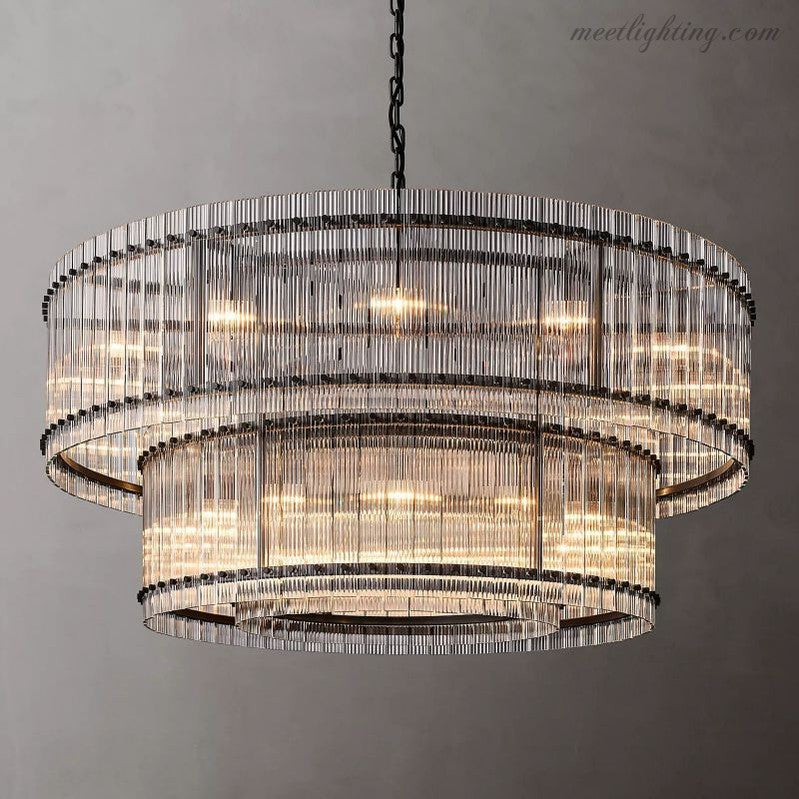 San Marco 2-tier Luxury Round Chandelier 60"-MEET LIGHTING