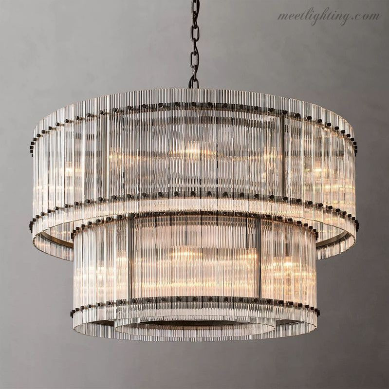 San Marco 2-tier Luxury Round Crystal Chandelier 48"-MEET LIGHTING