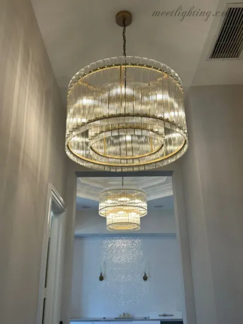 San Marco Round Crystal Chandelier 60" 48" 37" 22"-MEET LIGHTING