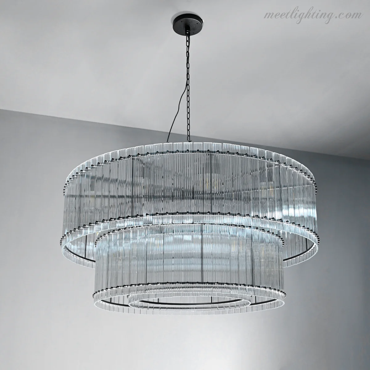 San Marco Round Crystal Chandelier 60" 48" 37" 22"-MEET LIGHTING